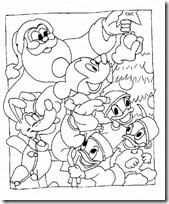 Dibujos de Mickey Mouse de Navidad para colorear - Colorear dibujos